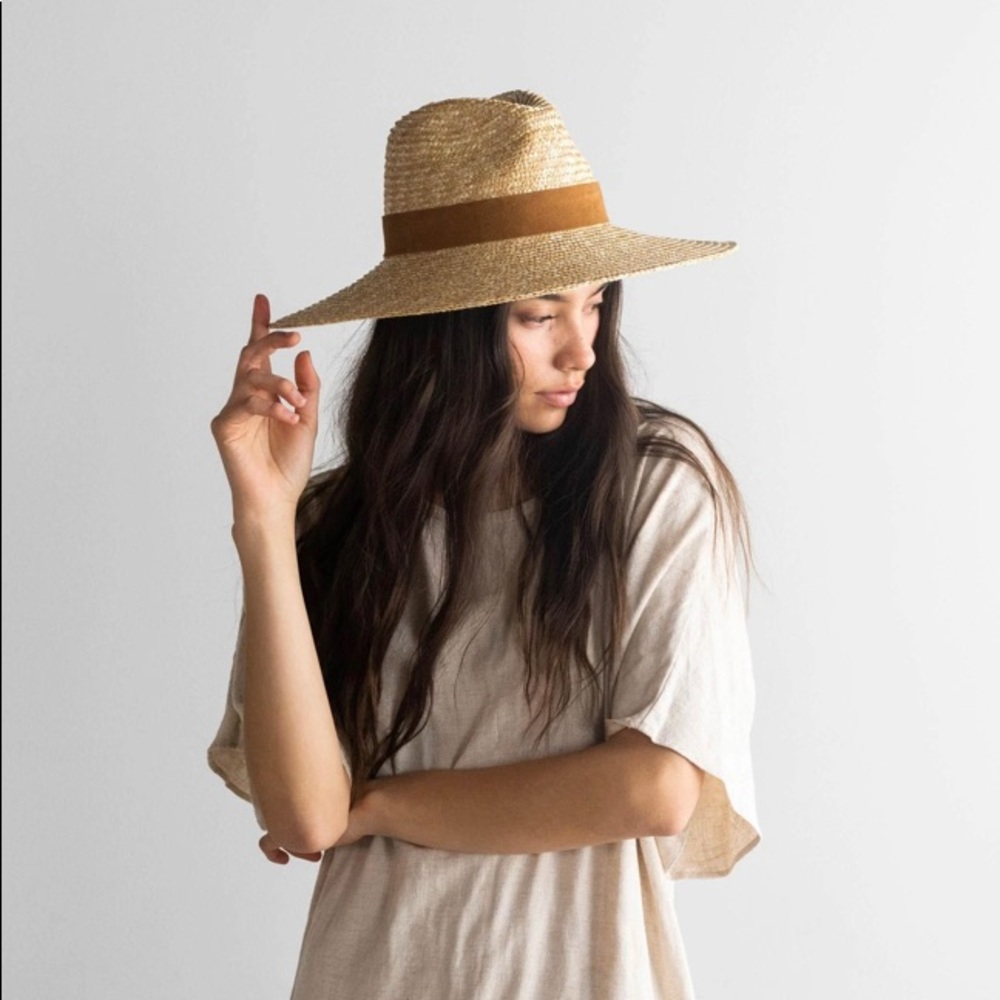 Gigi Pip Isla Straw Fedora NWT